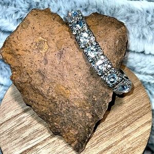 Rhinestone elastic metal bracelet